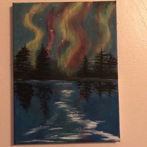 Aurora Acrylic painting. 8x10. No frame